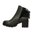 Zielone botki damskie na obcasie La.Fi 059BGR-PU