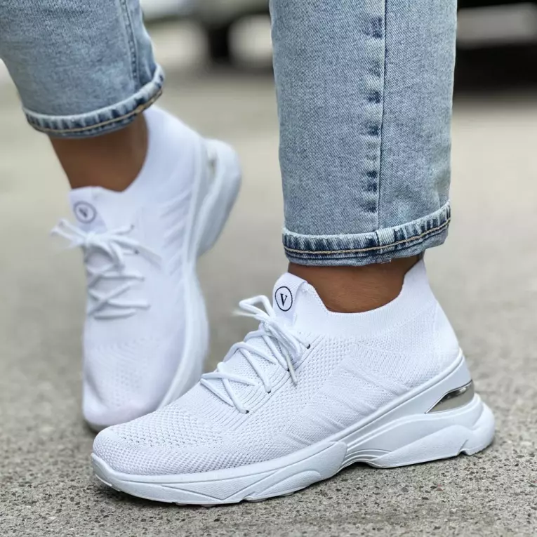 Białe buty damskie sportowe VINCEZA 13576