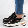 Czarne sneakersy półbuty damskie VINCEZA 10728 BK/PN