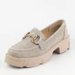 Taupe skórzane mokasyny damskie Filippo Dp6100/24