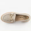 Taupe skórzane mokasyny damskie Filippo Dp6100/24