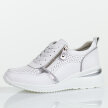 Białe skórzane sneakersy damskie na koturnie Cambell 94311