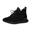 Czarne zamszowe botki damskie, sneakersy na zimę VINCEZA 10787 ZAMSZ