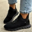 Czarne zamszowe botki damskie, sneakersy na zimę Vinceza 10787 Zamsz