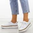 Białe skórzane sneakersy damskie Sergio Leone Sp025