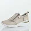 Beżowe skórzane sneakersy damskie na koturnie Cambell 94311