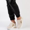 Beżowe skórzane sneakersy damskie na koturnie S.BARSKI 22477