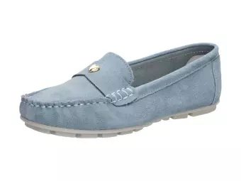 Niebieskie mokasyny damskie S.Barski 97609