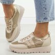 Złote skórzane sneakersy damskie Vinceza 58510