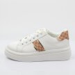 Biało sneakersy damskie na platformie ID69