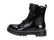 Czarne lakierowane glany damskie S.BARSKI wz56