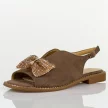 Taupe płaskie sandały damskie S.Barski 014