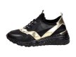 Czarne skórzane sneakersy damskie DiA 97819