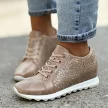 Beżowe botki damskie sneakersy JEZZI ASA170-3