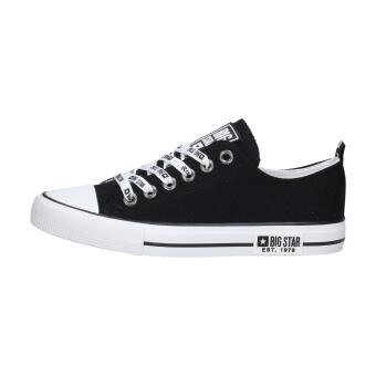 Czarne tekstylne trampki damskie Big Star Kk274102