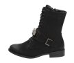 Czarne botki damskie Jezzi 1711-8 Bk Nub