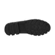 Czarne lakierowane mokasyny damskie na platformie, loafersy SERGIO LEONE MK755