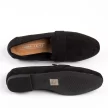 Czarne zamszowe loafersy, mokasyny damskie La.Fi 017B-SU