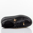 Czarne skórzane sneakersy damskie na platformie Filippo Dp6246/25