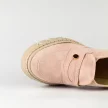 Różowe zamszowe POLSKIE mokasyny damskie na słupku, loafersy DEONI D207