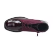Bordowe botki damskie SERGIO LEONE BT401 LAKIER KROKODYL