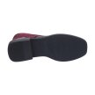 Bordowe botki damskie SERGIO LEONE BT401 LAKIER KROKODYL