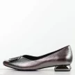 Stalowe baleriny damskie na obcasie Potocki 12359