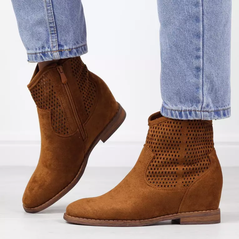 Wiosenne botki damskie S.Barski 208-3 Camel