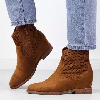 Wiosenne botki damskie S.Barski 208-3 Camel