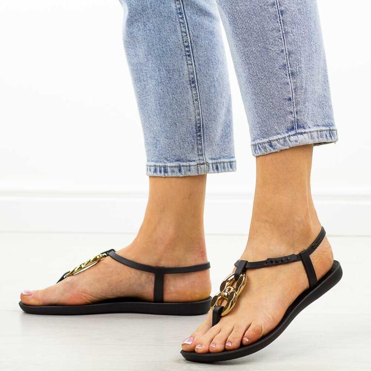 Czarne płaskie japonki damskie Ipanema Vibe 83701