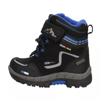 Czarne śniegowce dziecięce dla chłopca z membraną zimowe American Club Softshell Hl31/22 Bk/ry