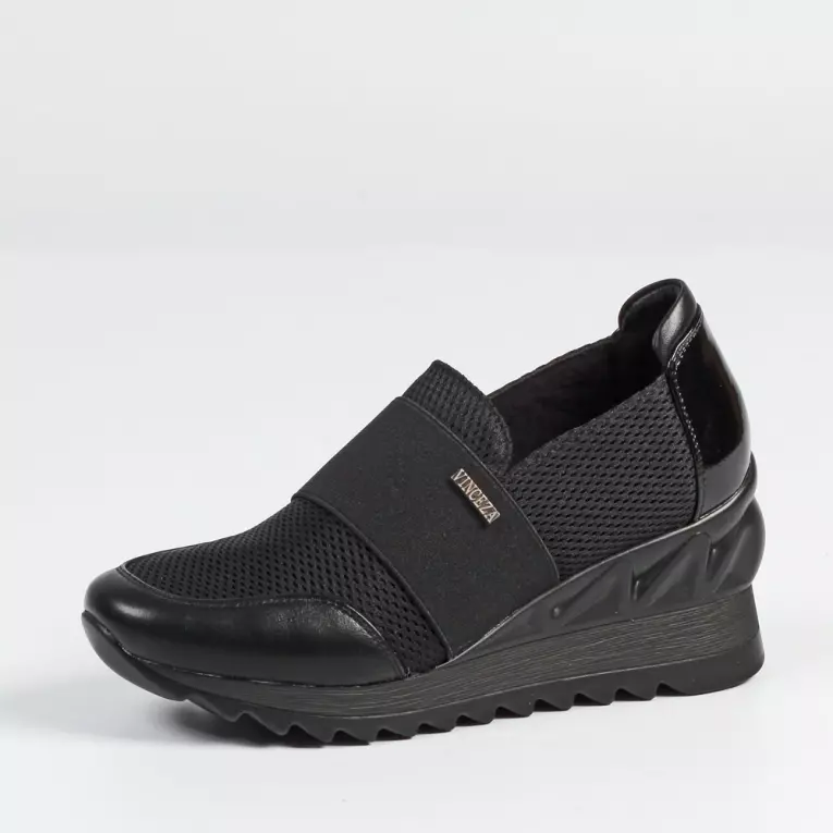 Czarne sneakersy półbuty damskie VINCEZA 10734