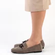 Szare zamszowe loafersy, mokasyny damskie La.Fi 020G-SU