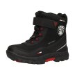Czarne śniegowce dziecięce dla chłopca z membraną AMERICAN CLUB SOFTSHELL HL24/22 BK/RD