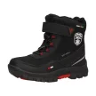 Czarne śniegowce dziecięce dla chłopca z membraną AMERICAN CLUB SOFTSHELL HL24/22 BK/RD