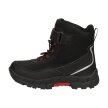 Czarne śniegowce dziecięce dla chłopca z membraną AMERICAN CLUB SOFTSHELL HL24/22 BK/RD