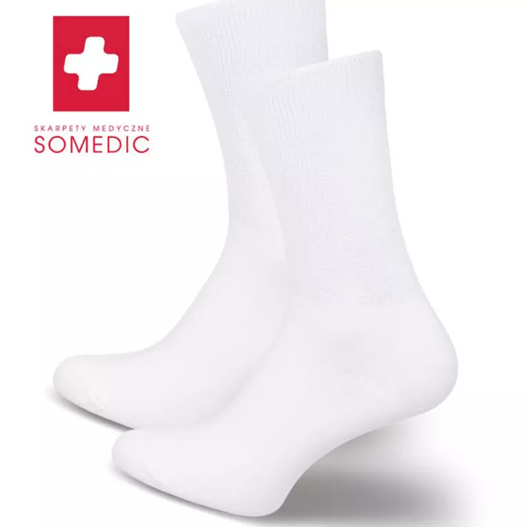 Białe skarpetki medyczne SOMEDIC (model - 754)