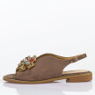 Taupe płaskie sandały damskie S.Barski 001
