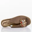 Taupe płaskie sandały damskie S.Barski 001