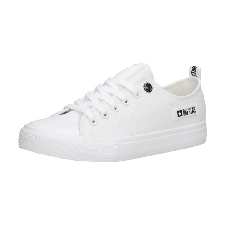 Białe tekstylne trampki damskie BIG STAR KK274008