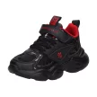 Czarne sportowe buty dziecięce AMERICAN CLUB BD14/21 BK/RD