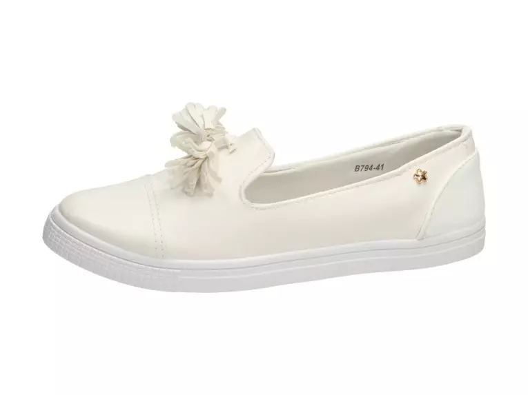 Slip On Białe tenisówki damskie Balada B794-41