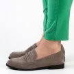 Szare zamszowe loafersy, mokasyny damskie La.Fi 016G-SU