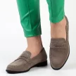 Szare zamszowe loafersy, mokasyny damskie La.Fi 016G-SU