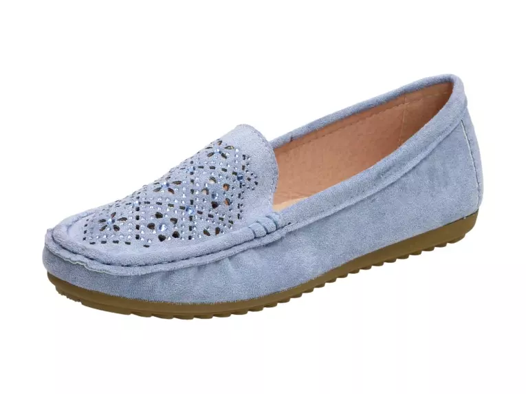 Niebieskie mokasyny damskie SABATINA 422-06A