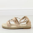 Beżowe espadyle damskie, sandały S.Barski 33132