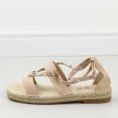 Beżowe espadyle damskie, sandały S.Barski 33132