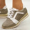 Złote sneakersy damskie, półbuty M.Daszyński 2169-4