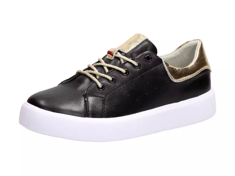Czarne półbuty damskie FILIPPO DP2157/21 SKÓRA