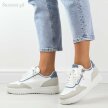 Biało niebieskie sportowe buty damskie McBraun 23233